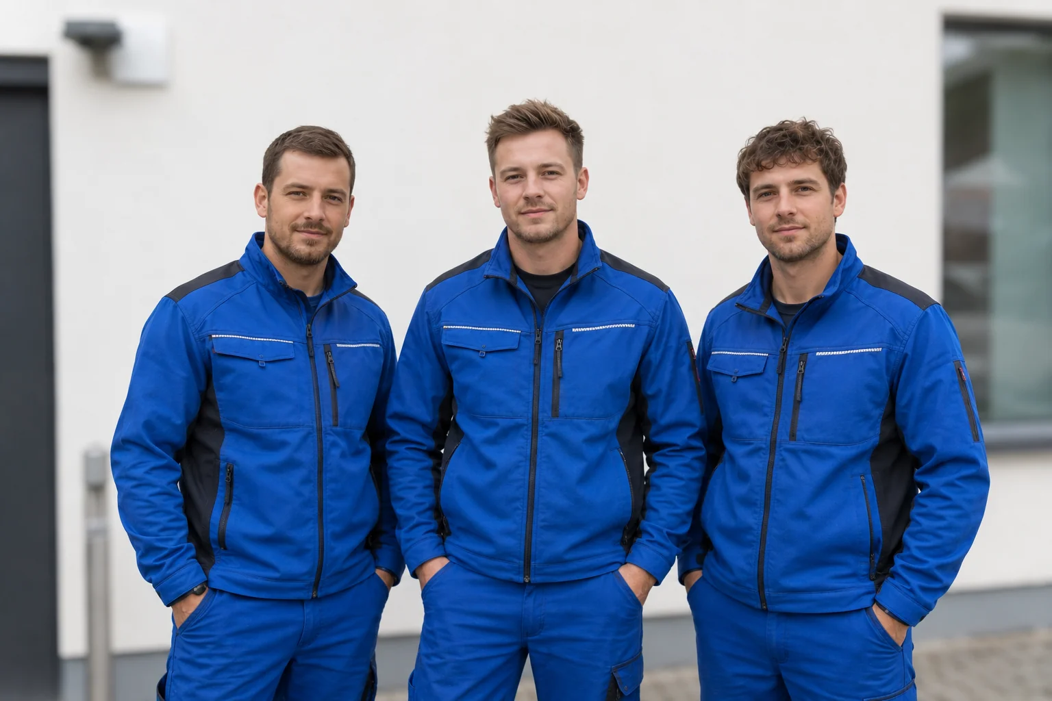 Meisterbetrieb Muster & Söhne — SHK-Handwerker bei der Arbeit